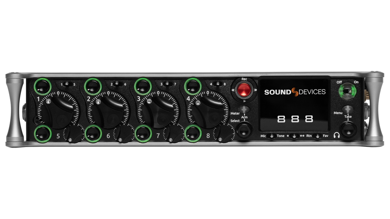 Sound Devices 888 Premium Portable 16-Channel, 10-Bus, 20-Track, 32-Bit Float Mixer/Recorder