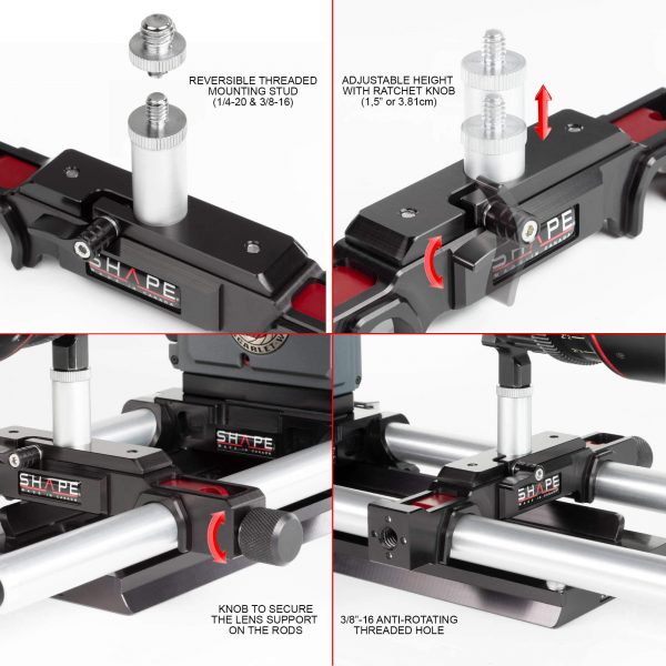 SHAPE Lens Support for Studio Bridge Plate (19mm)