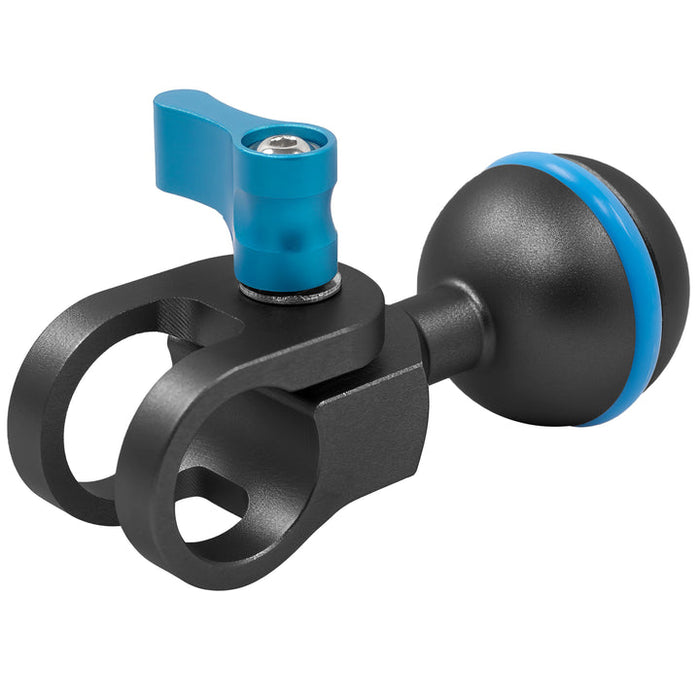 Kondor Blue Ball Head to 15mm Rod Clamp for Magic Arms (Raven Black)