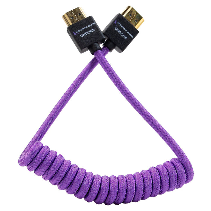 Kondor Blue Gerald Undone MK2 Full HDMI Cable 12"-24" Coiled (Purple)