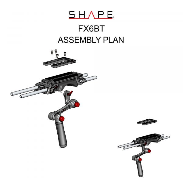 SHAPE Baseplate and Top Plate Kit with Handle for Sony FX6