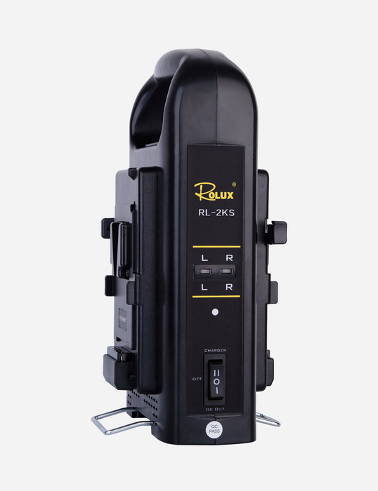 Rolux Dual Channel V-Mount Li-ion Intelligent Battery Charger