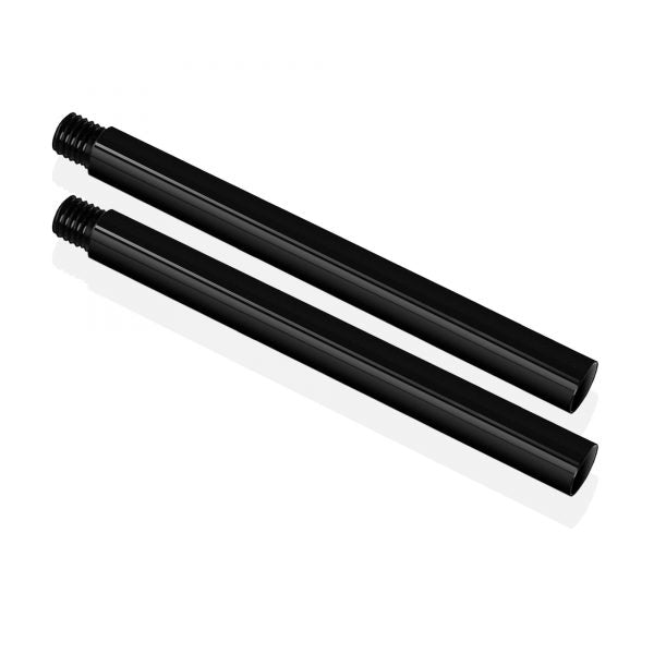 Shape 15mm Extension Rods (Pair, Black, 6")