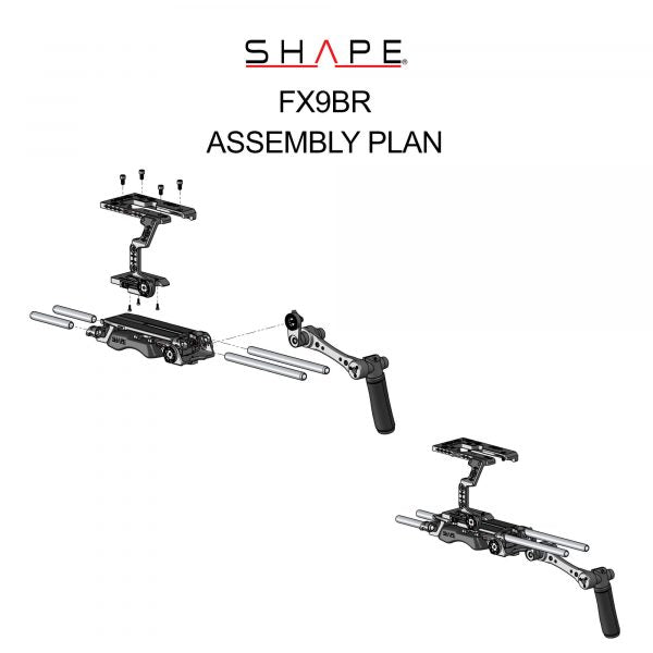 SHAPE Camera Cage Baseplate with Handle for Sony FX9