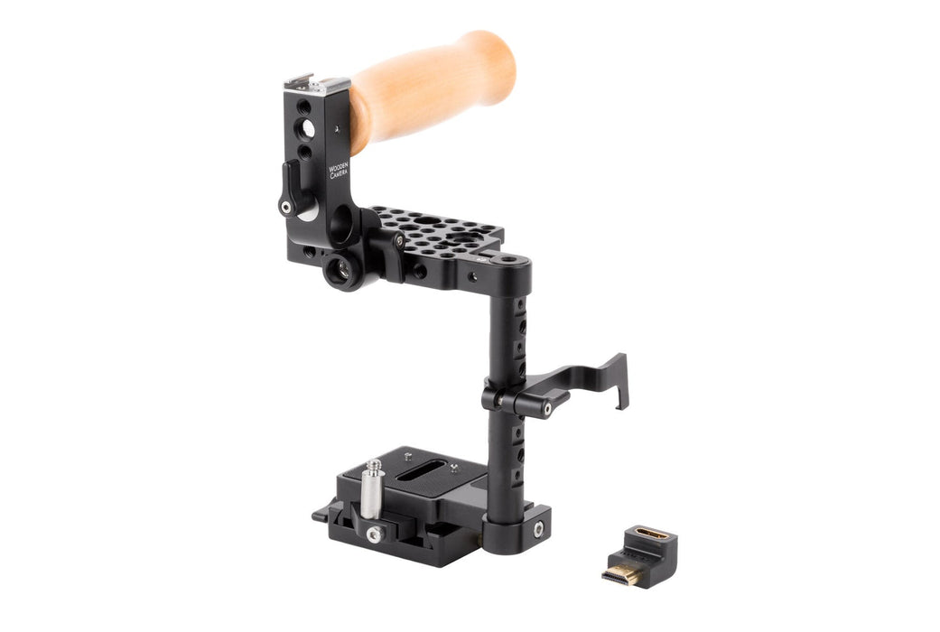 Wooden Camera Unified BMPCC4K Camera Cage (Blackmagic Pocket Cinema Camera 4K) with Wood Grip