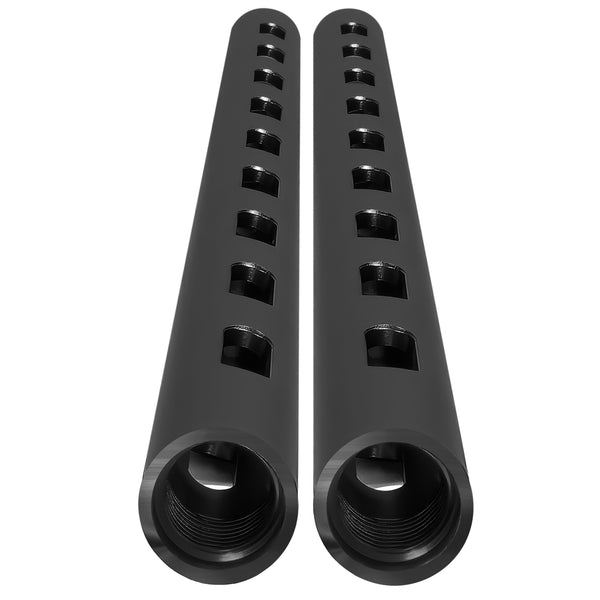 Kondor Blue PPSH 15mm Threaded Aluminum Rods (8") (Pair) (Black)