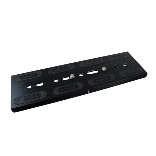 Cartoni AH833 Camera Plate w/ (2) 3/8-16" Screws (for Maxima 30/40/5.0 & Master MKII Fluid Heads & Lambda 25 Head)
