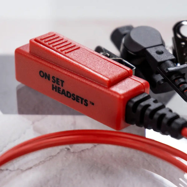 On Set Headsets FilmPro Surveillance Red Headset w/ Black Case