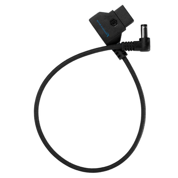 Kondor Blue 15" D-Tap to DC Right Angle Straight Cable (5.5 x 2.5mm) (Canon C70/Atomos) (Raven Black)