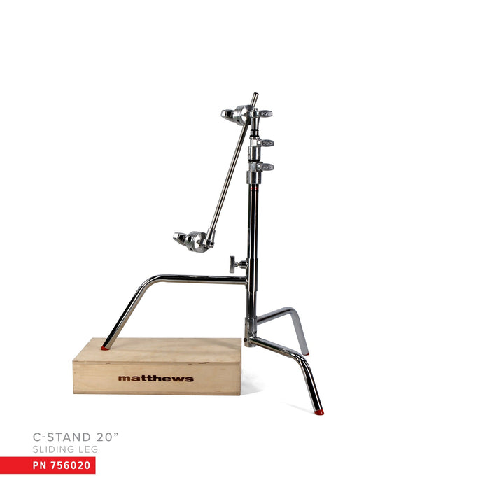 Matthews 20" C-Stand, Sliding Leg, w/ Grip Head & Arm