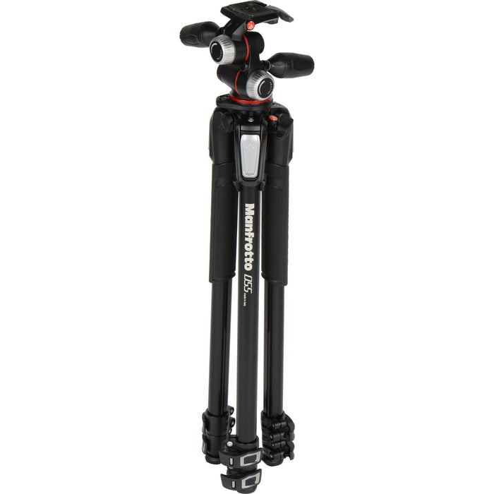 Manfrotto Aluminum 3-Section Tripod Kit with 3-Way Head