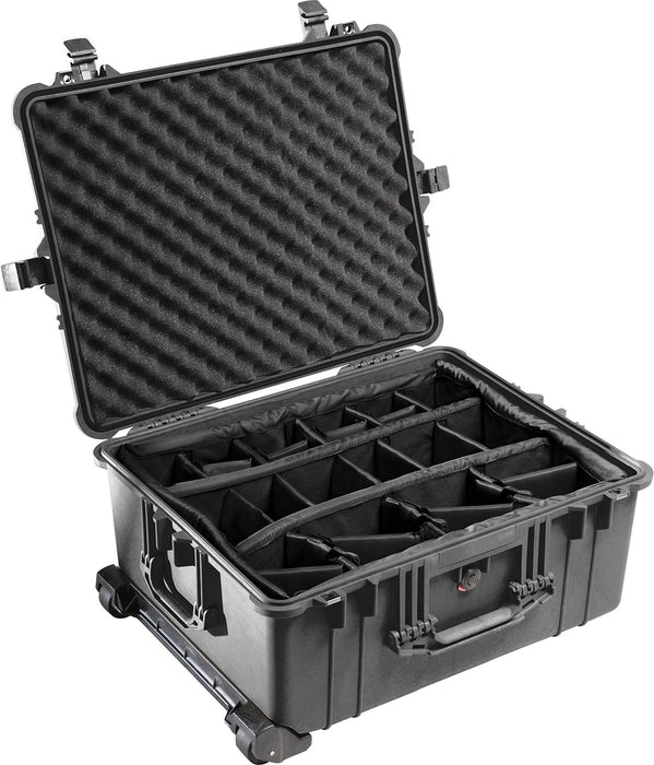 Pelican 1610 Case with Padded Dividers  (Black)