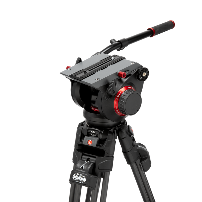 Manfrotto 509 Video Head with 645 Fast Twin Carbon Tripod