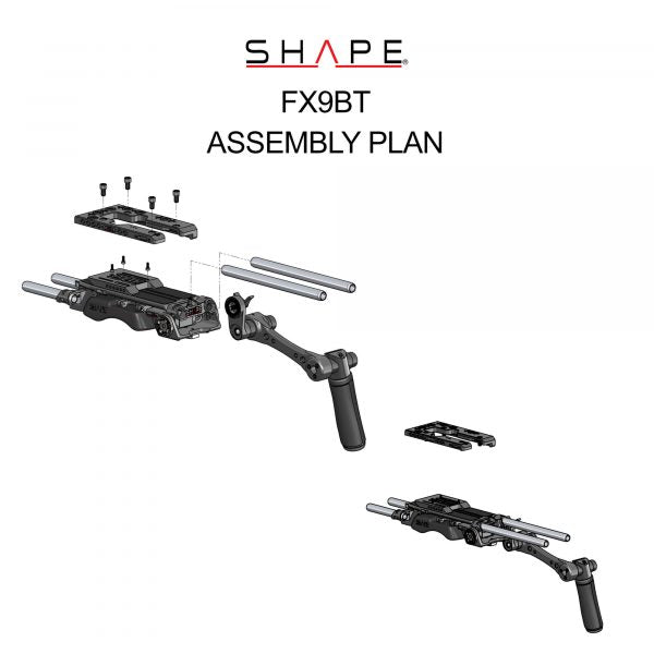 Shape Sony FX9 Baseplate and Top Plate