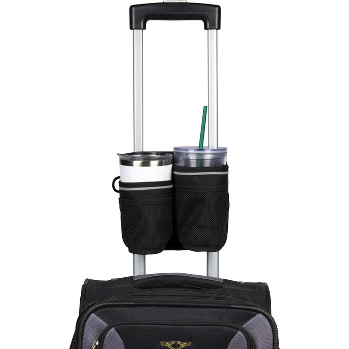 RoboCup Luggage Handle Dual Drink Holder & Storage