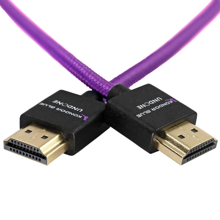 Kondor Blue Gerald Undone MK2 Full HDMI Straight Braided Cable (Purple)(16")