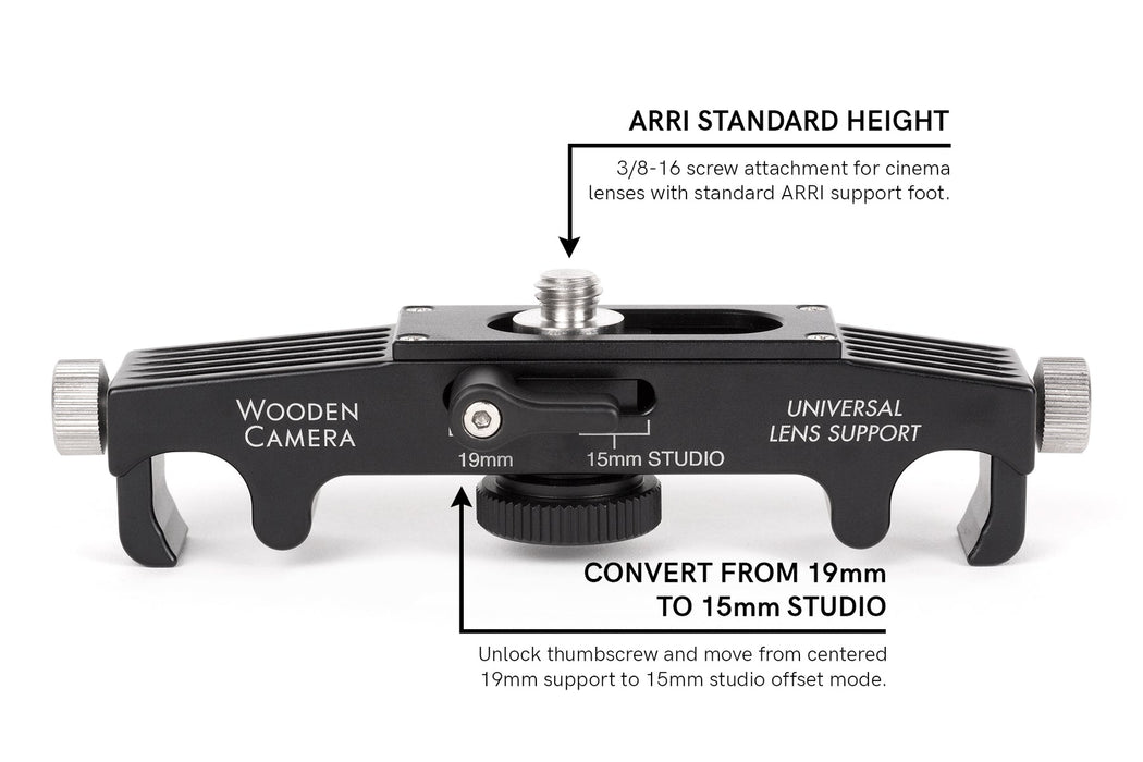 Wooden Camera Universal Lens Support (19mm/15mm Studio)