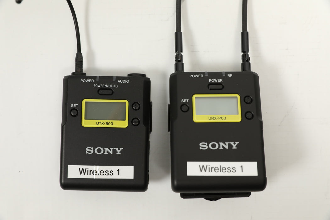 Sony UTX-B03 & URX-P03 UHF Bodypack Transmitter & Receiver  (USED)