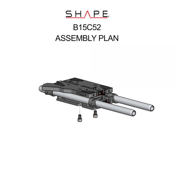 Shape Canon C500 Mark II/C300 Mark III 15mm Lightweight Baseplate