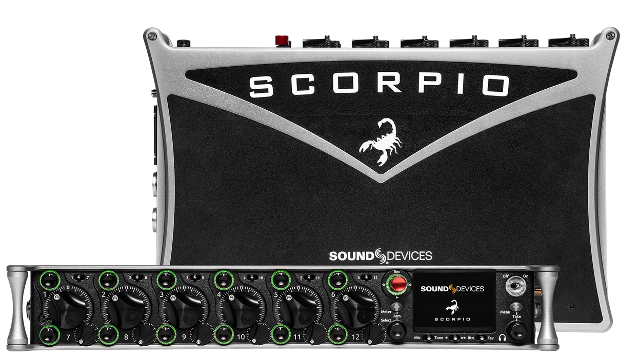 Sound Devices Scorpio Premium Portable 32-Channel, 12-Bus, 36-Track, 32-Bit Float Mixer/Recorder