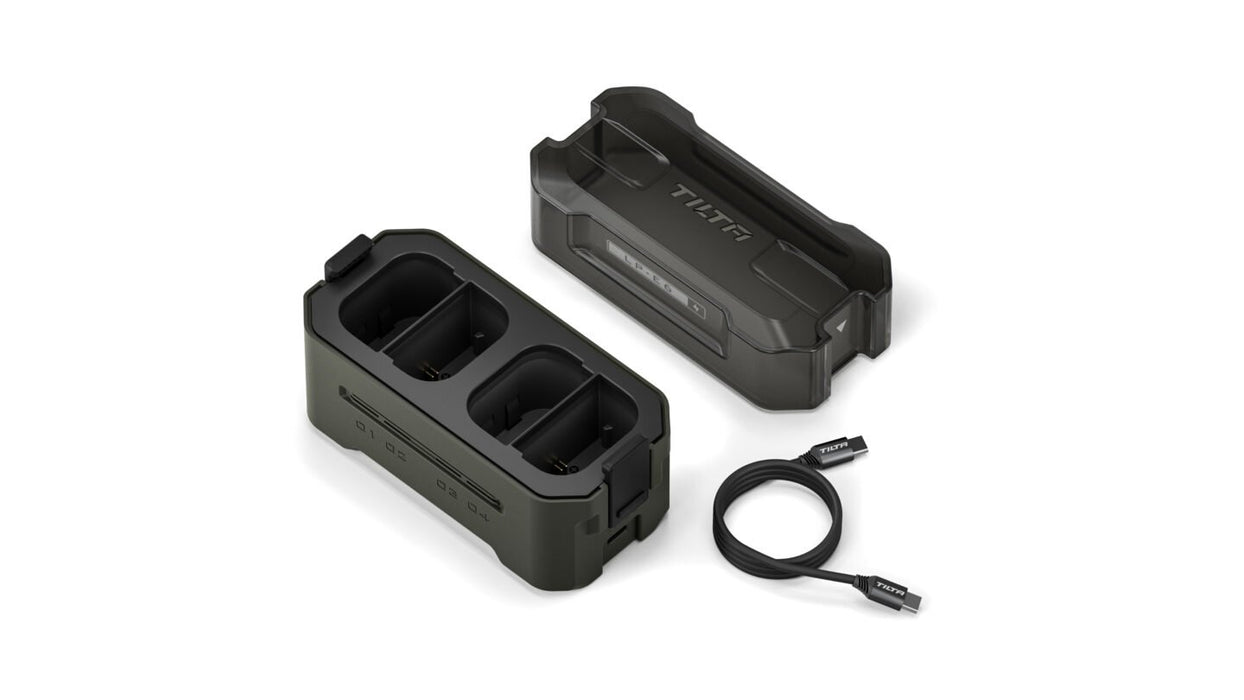 Tilta Portable Charging Station for LP-E6 (4 Channel) Single Charger – Green