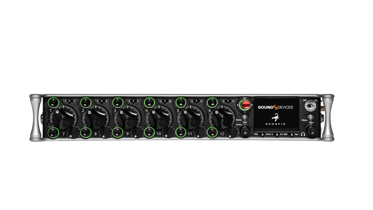 Sound Devices Scorpio Premium Portable 32-Channel, 12-Bus, 36-Track, 32-Bit Float Mixer/Recorder