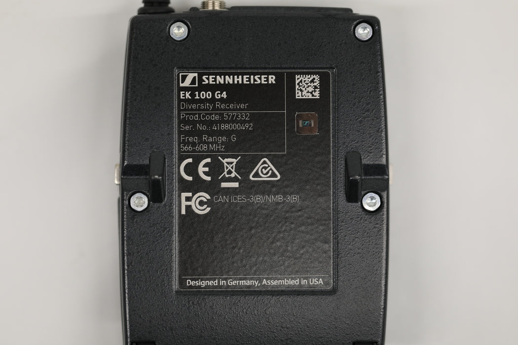 Sennheiser EK100 G4 Diversity Receiver (Freq: 566-608MHz) (USED)