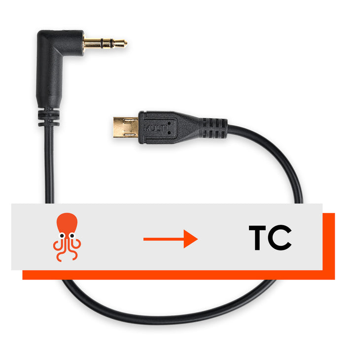 Tentacle Sync 3.5mm TRS to Multi Interface Timecode Cable for Sony FX3/FX30 (7.9")