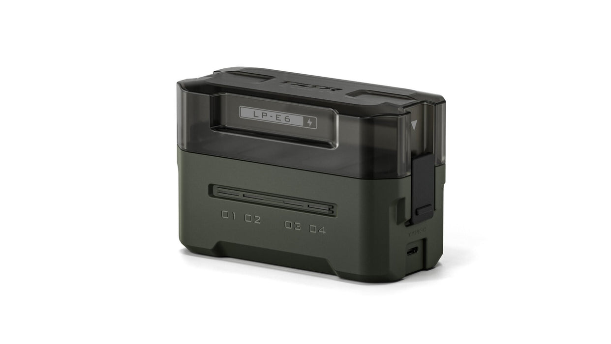 Tilta Portable Charging Station for LP-E6 (4 Channel) Single Charger – Green