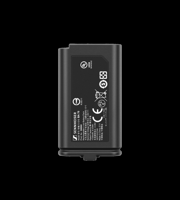 Sennheiser BA 70 Li-Ion Battery for EW-D Bodypack & Handheld Transmitters
