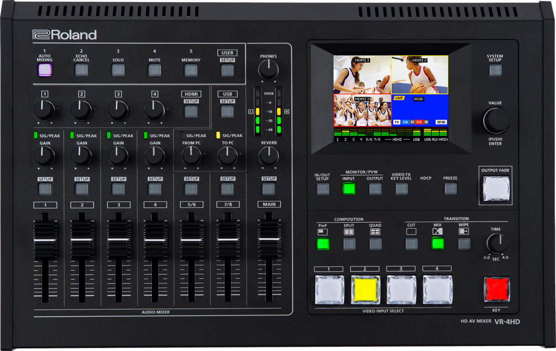 Roland HD AV Mixer - 4 channel with USB Stream/Record
