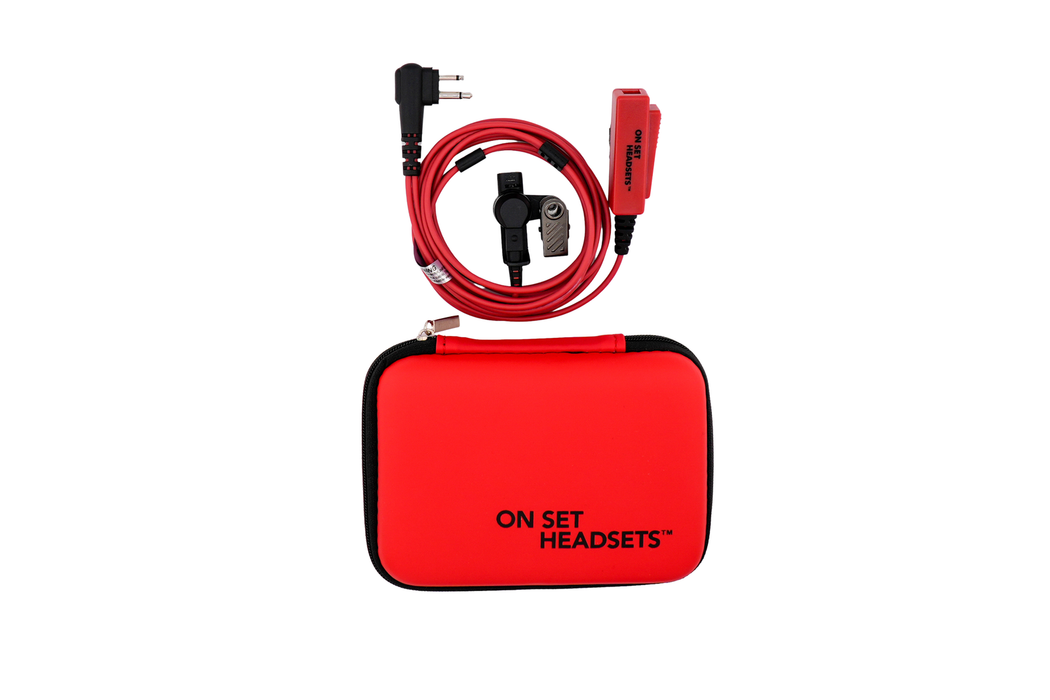 On Set Headsets FilmPro Elite Red Headset w/ Red Case