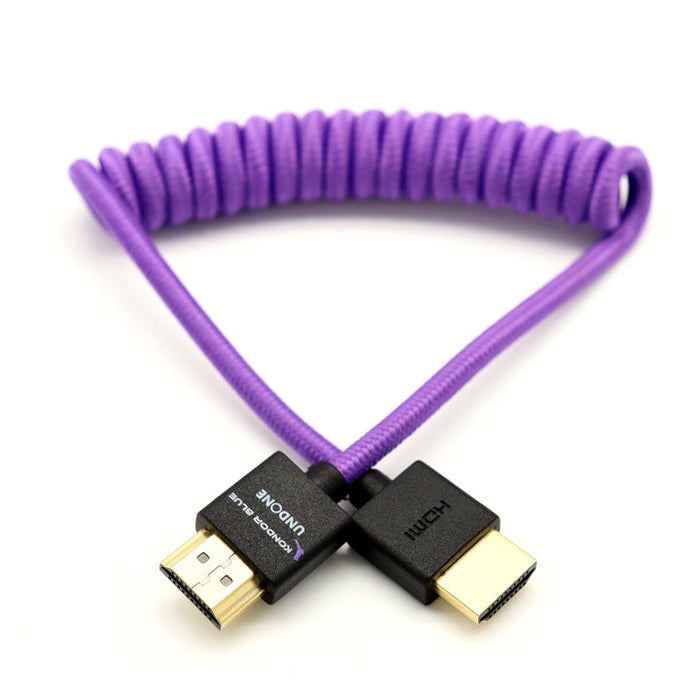 Kondor Blue Gerald Undone MK2 Full HDMI Cable 12"-24" Coiled (Purple)