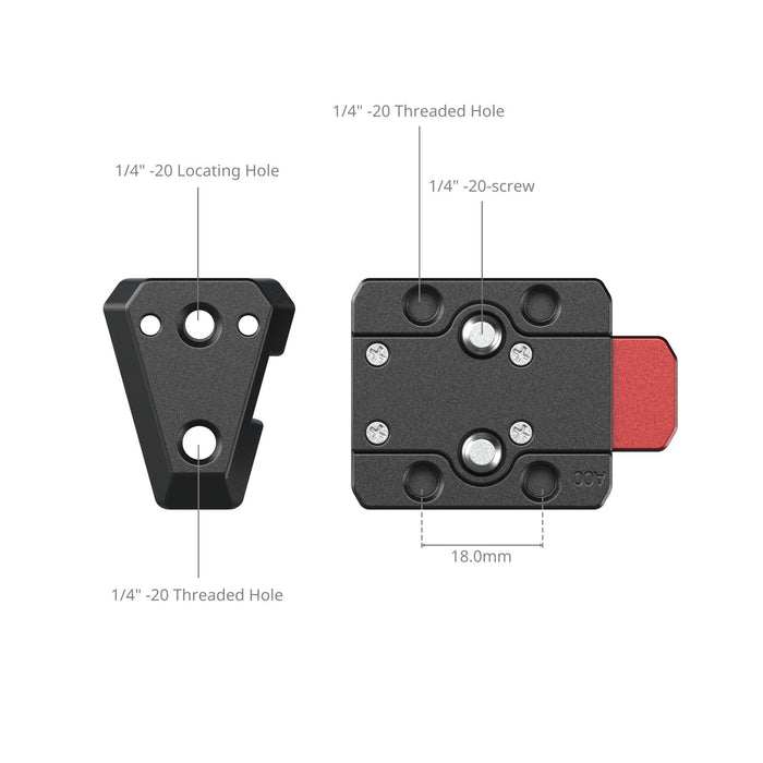 SmallRig Quick Release V-Lock Mount Plate Kit