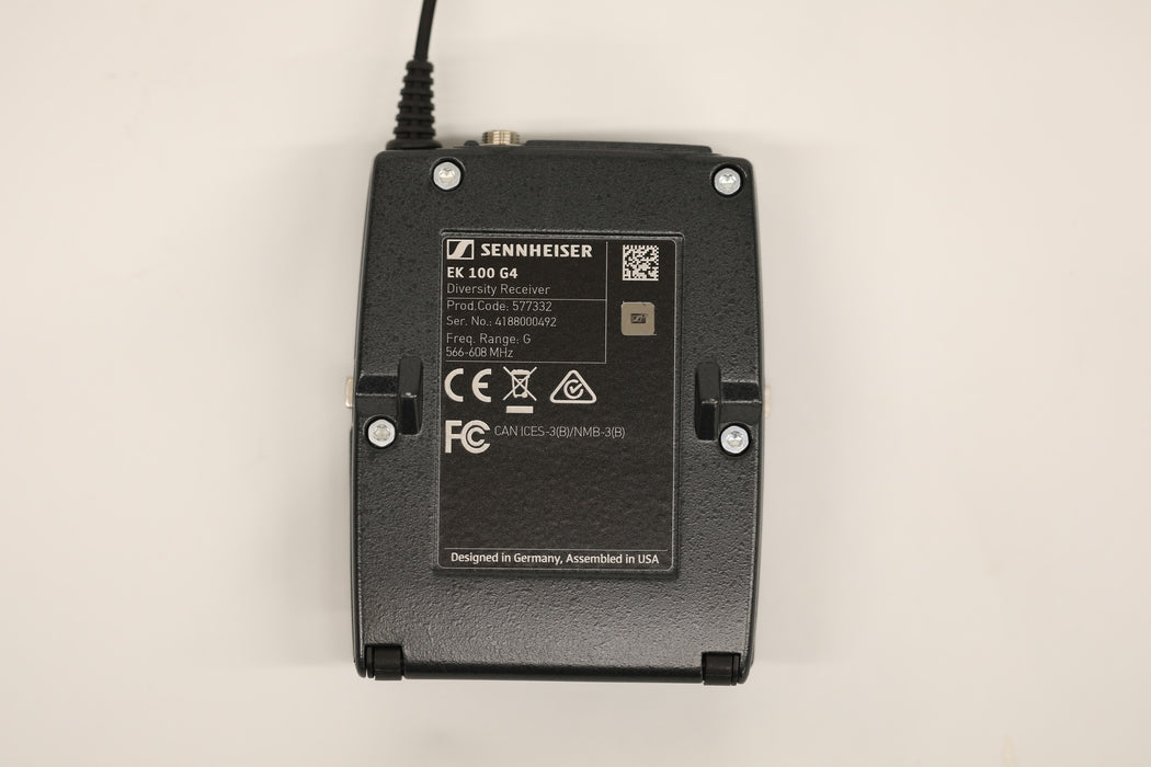 Sennheiser EK100 G4 Diversity Receiver (Freq: 566-608MHz) (USED)