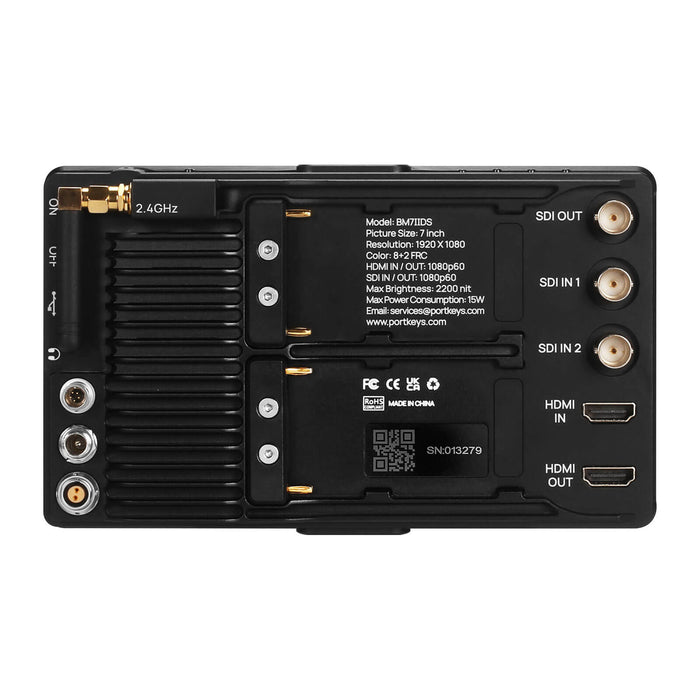PortKeys BM7 II DS 7" SDI/HDMI Touchscreen Monitor w/ Camera Control