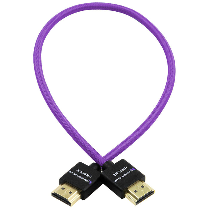 Kondor Blue Gerald Undone MK2 Full HDMI Straight Braided Cable (Purple)(16")