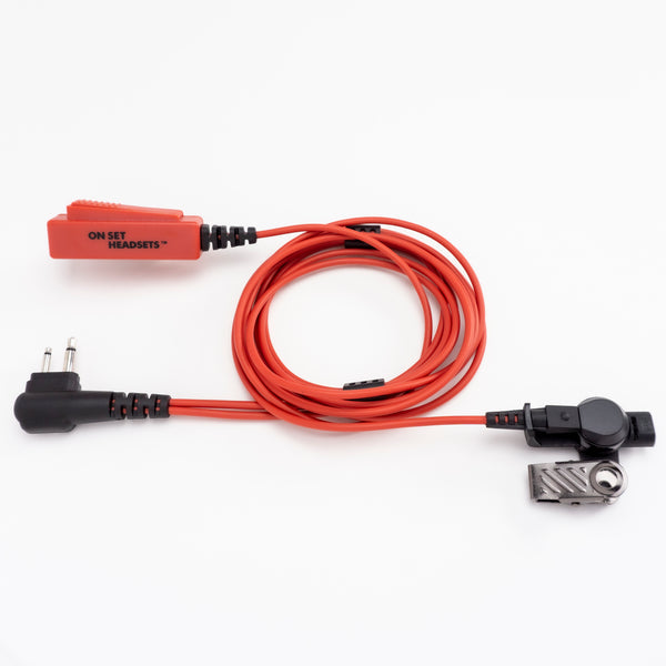 On Set Headsets FilmPro Surveillance Red Headset w/ Black Case