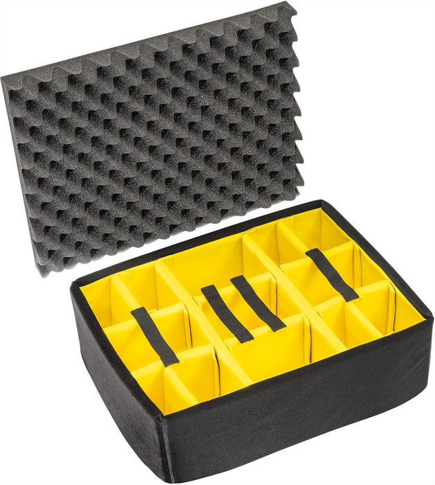 Pelican 1565, Divider Set with Foam (Black/Yellow)