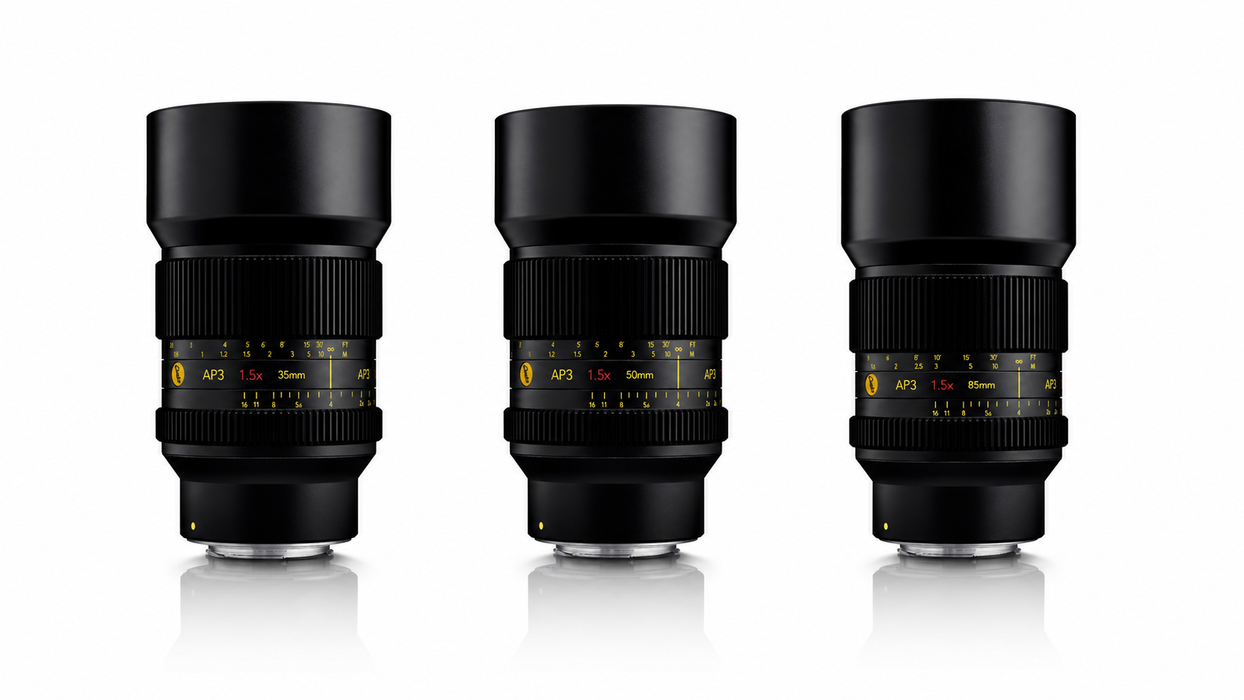 Cooke AP3 FF T2.4 1.5x Anamorphic 3-Lens Set - E Mount (35mm, 50mm 85mm)