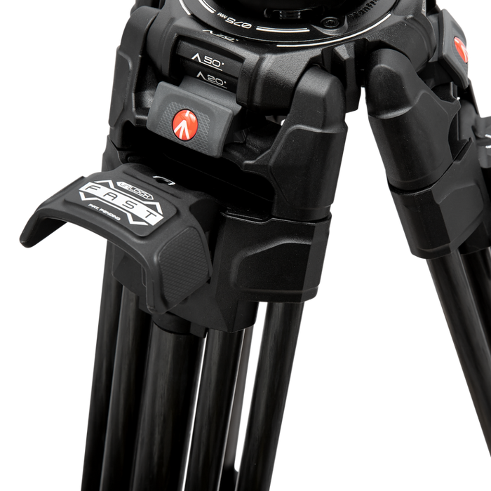 Manfrotto 509 Video Head with 645 Fast Twin Carbon Tripod