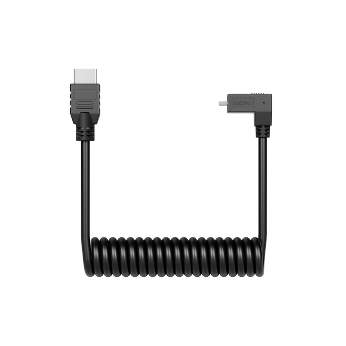 Atomos Atomos Right-Angle Micro to Mini HDMI 30cm Coiled Cable (45cm Extension)