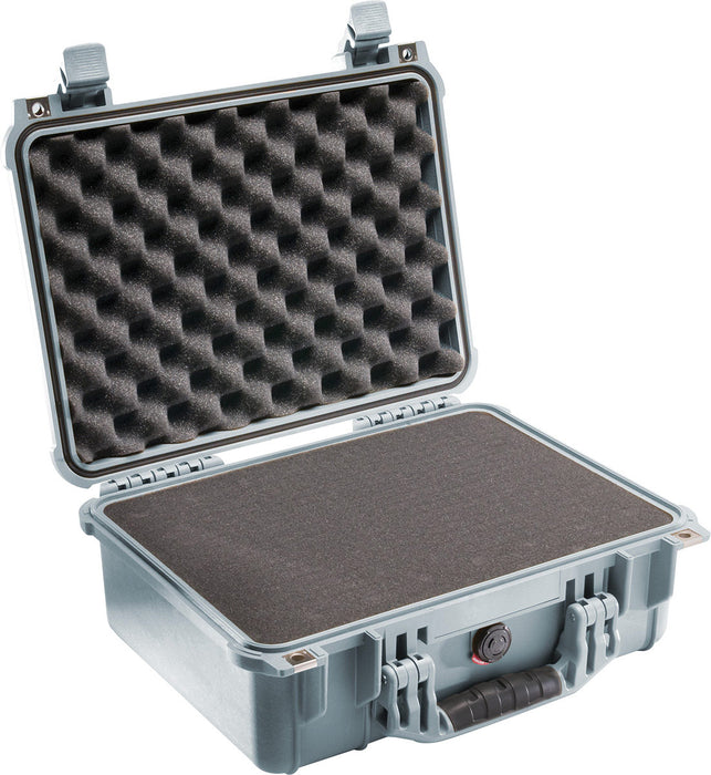 Pelican 1450 Case with Foam (Silver)