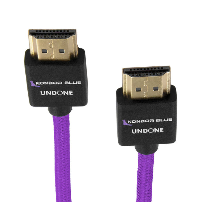 Kondor Blue Gerald Undone MK2 Full HDMI Straight Braided Cable (Purple)(16")