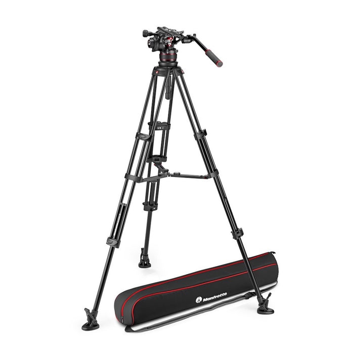 Manfrotto Nitrotech 612 video head, alu twin leg tripod ms