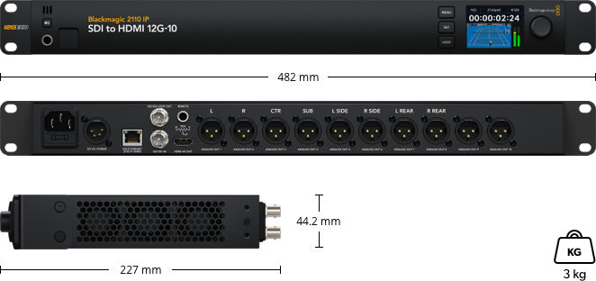 Blackmagic 2110 IP SDI to HDMI 12G-10 Converter