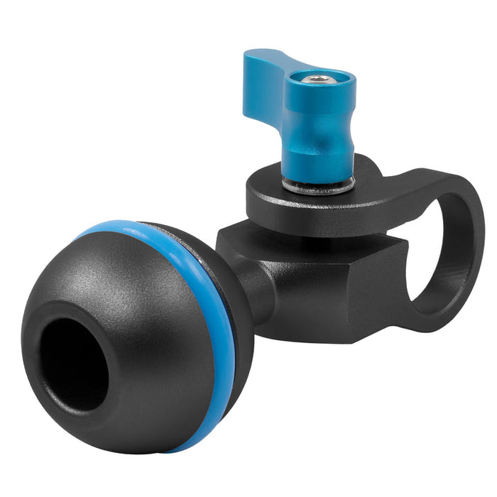 Kondor Blue Ball Head to 15mm Rod Clamp for Magic Arms (Raven Black)