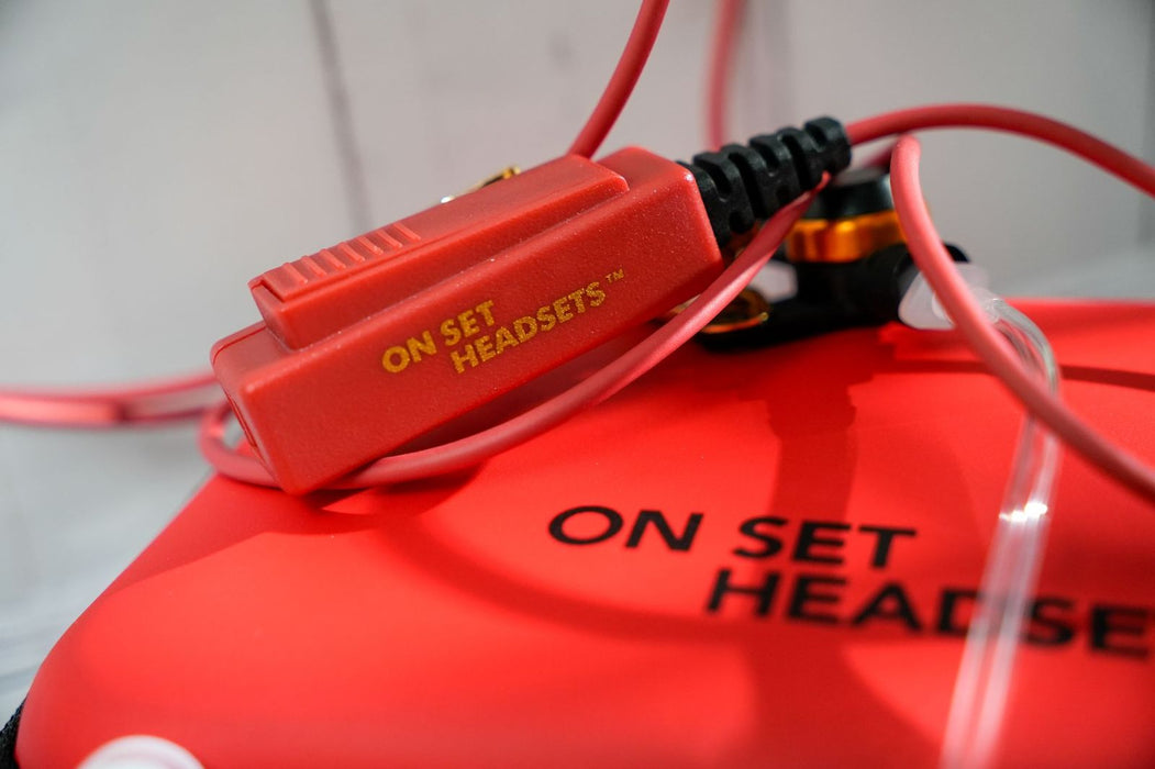 On Set Headsets FilmPro Elite Red Headset w/ Red Case