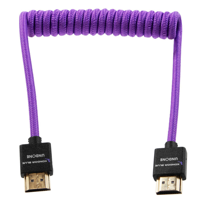 Kondor Blue Gerald Undone MK2 Full HDMI Cable 12"-24" Coiled (Purple)