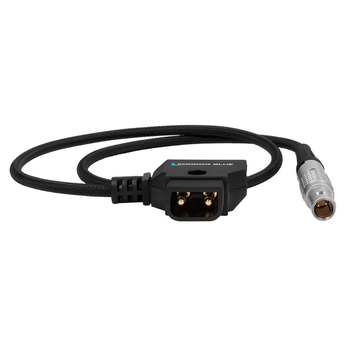 Kondor Blue D-Tap to Lemo 2-Pin 0B Male Power Cable (Straight) (Black)